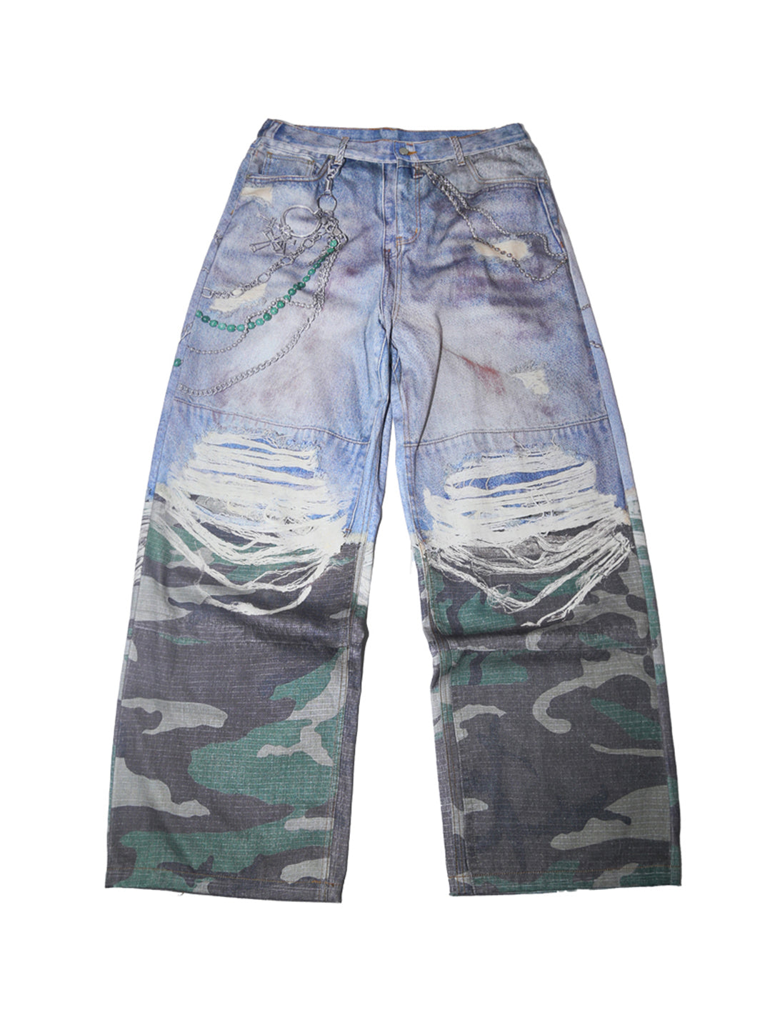 TREclub | Digital Print Wide Leg Jeans - PSYLOS 1, TREclub | Digital Print Wide Leg Jeans, Jeans, TREclub•JAPAN, PSYLOS 1